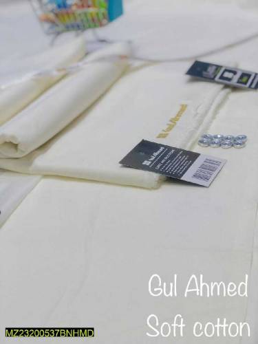 Men Unstitched Cotton Plain Suite