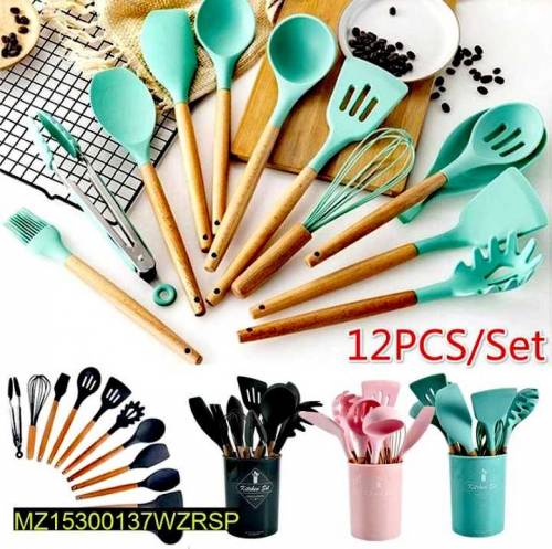 12Pcs Silicone Kitchen Utensil Set 