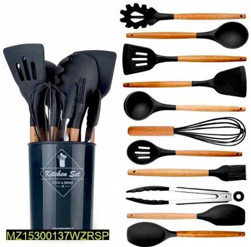 12Pcs Silicone Kitchen Utensil Set 