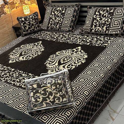 4pcs velvet jaquard bedsheet