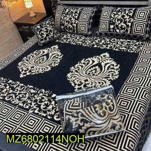 4pcs velvet jaquard bedsheet