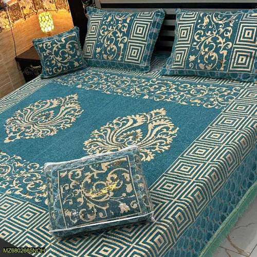 4pcs velvet jaquard bedsheet