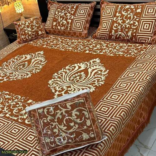 4pcs velvet jaquard bedsheet
