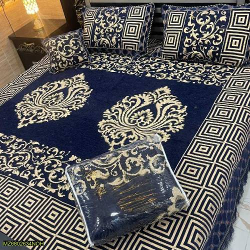 4pcs velvet jaquard bedsheet