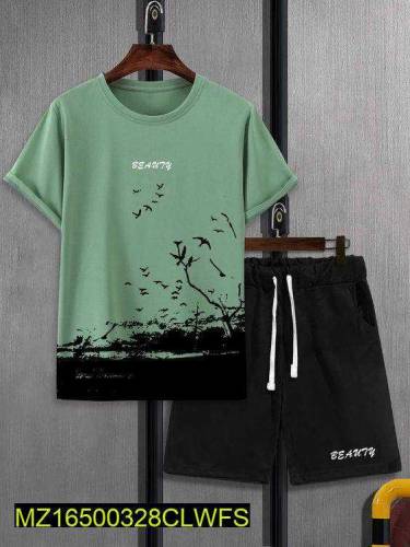 Mens printed shirts with shorts 