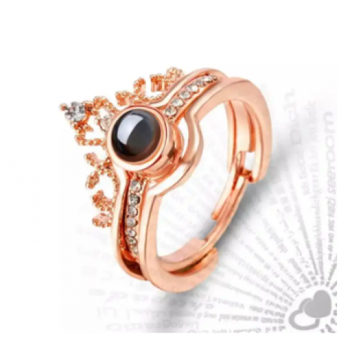 100 Languages I Love You Romantic Gift Ring Two In One Diamond Ladies 