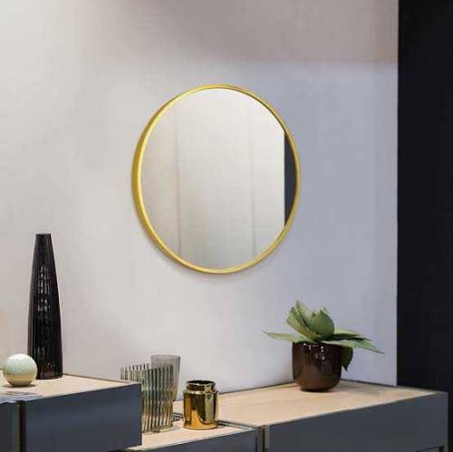 Round Mirror With Shelves 36x36 Size