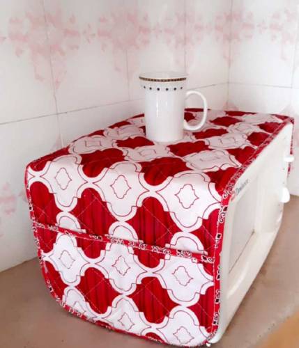 *QUILTED PRINTED/PLAIN FRIDGE COVER*