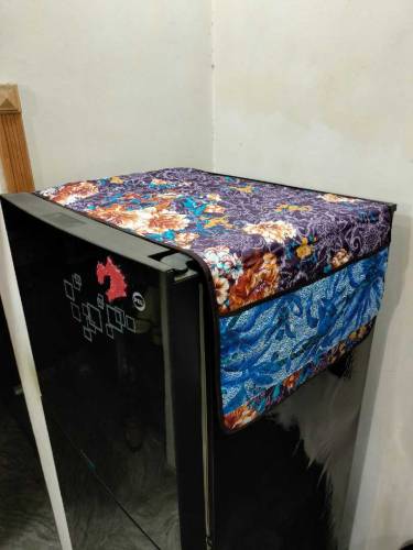 *QUILTED PRINTED/PLAIN FRIDGE COVER*