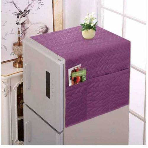 *QUILTED PRINTED/PLAIN FRIDGE COVER*