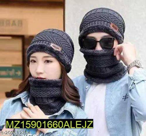 •  Fabric: Wool•  1 x Cap•  1 x Warmer•  Size: Standard•  Double-Layer