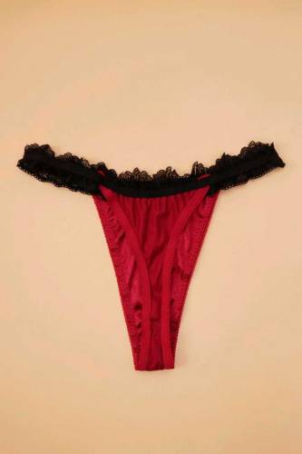 Soft Thin Net Lace Thong Panty