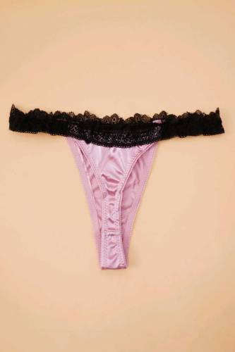 Soft Thin Net Lace Thong Panty