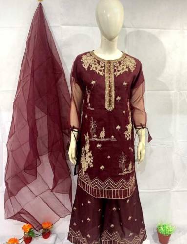 3pc organza suit 
