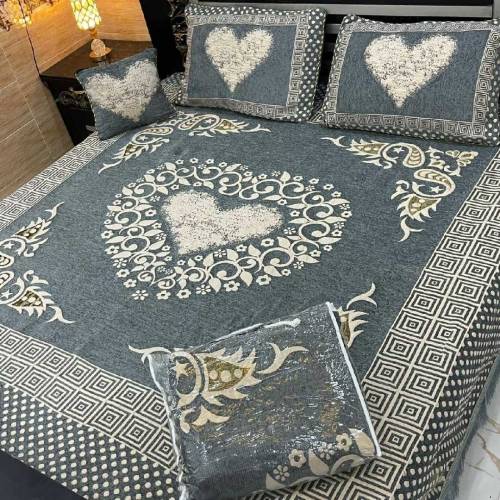 4Pc Velvet Jaquard Bedsheet