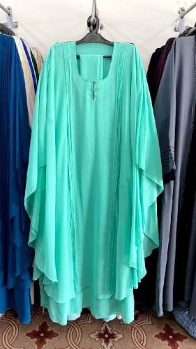 Cuff chunet style simple maxi abaya without stolar