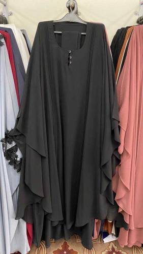 Cuff chunet style simple maxi abaya without stolar