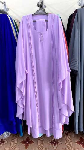 Cuff chunet style simple maxi abaya without stolar