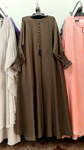 Cuff chunet style simple maxi abaya without stolar