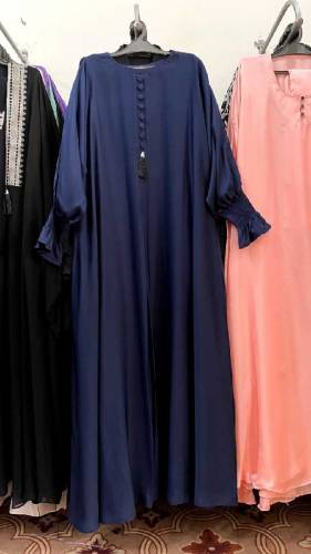 Cuff chunet style simple maxi abaya without stolar