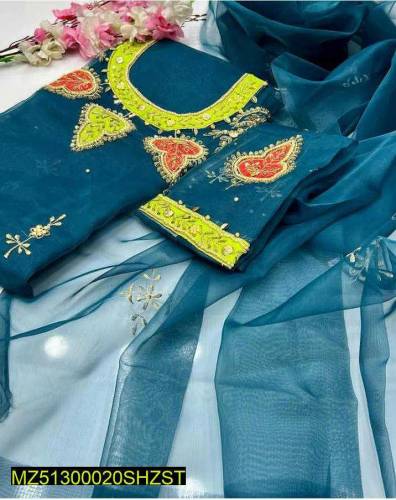 3pc Women's Unstiched Suit 