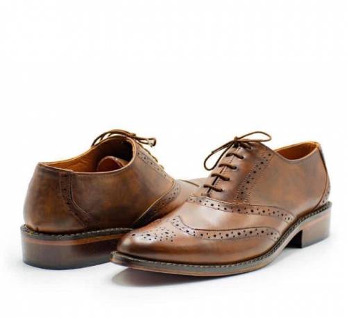 luxury leather Men’s shoes for attracting personality /tie shoes