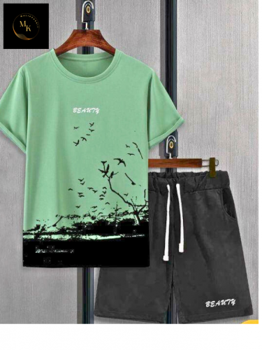 Printed T-shirt And Short Latest Casual Summer Wear