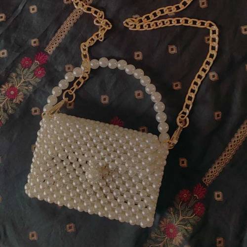 handmade bead bag