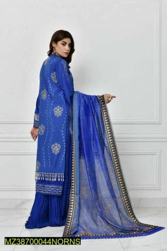 3 Pac norans lawn embroidered suit NPEC-P-R 10
