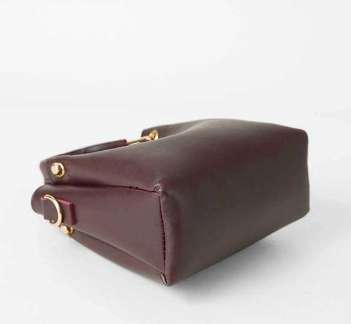Emerald Checker Mahroon Hand Bag