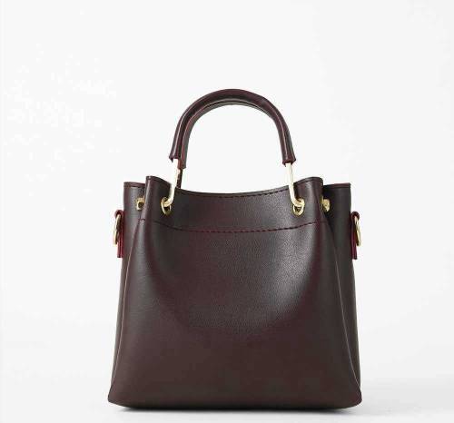 Emerald Checker Mahroon Hand Bag