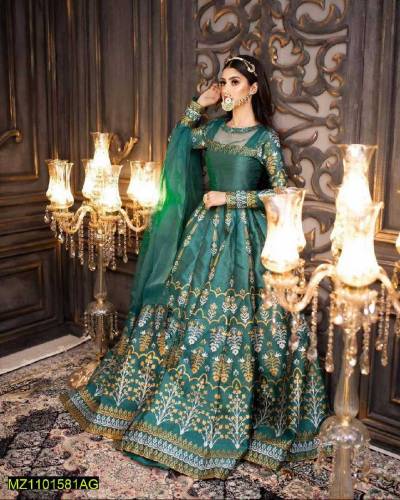 women's 3 pcs stitched katan silk printed suit free delivery 