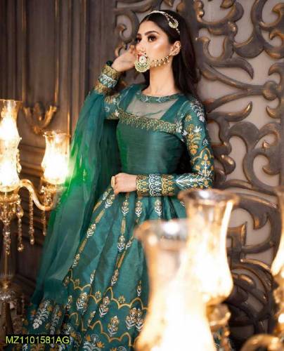 women's 3 pcs stitched katan silk printed suit free delivery 