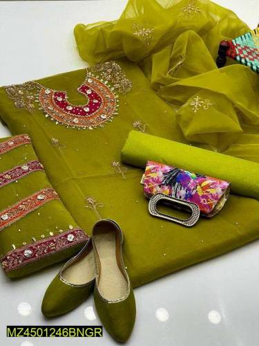 women's fancy suit with clutch and khussa 