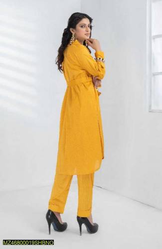 2 pcs shahbano women Stitched suit Cyrano (sun)