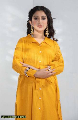 2 pcs shahbano women Stitched suit Cyrano (sun)