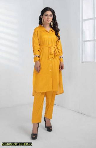 2 pcs shahbano women Stitched suit Cyrano (sun)