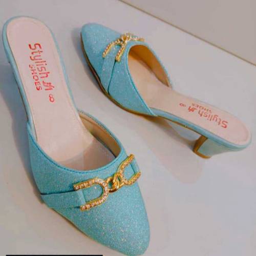 V Shaped Heels, Half Slipper Pumps 