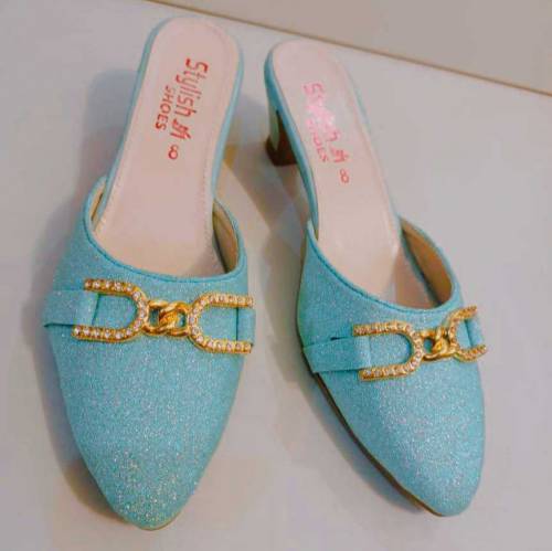 V Shaped Heels, Half Slipper Pumps 