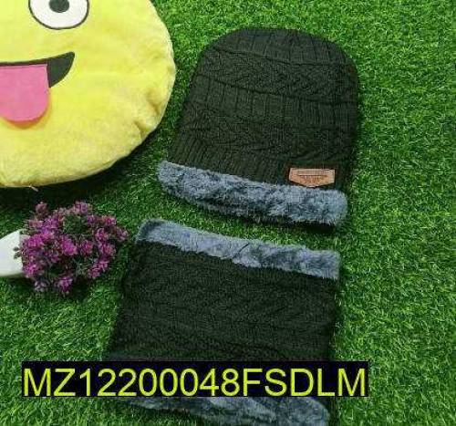 wool cap with neck warmer