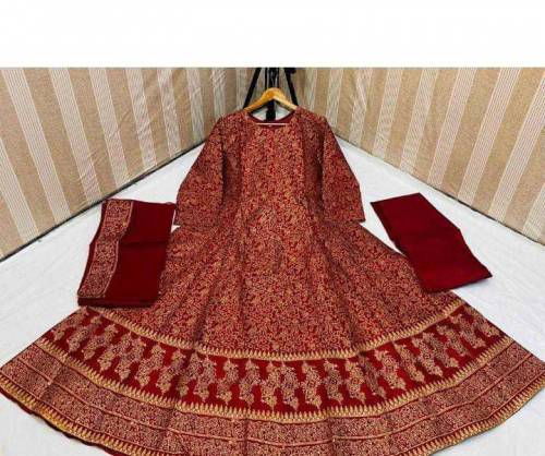 3 pcs women's stitched katan silk maxci 