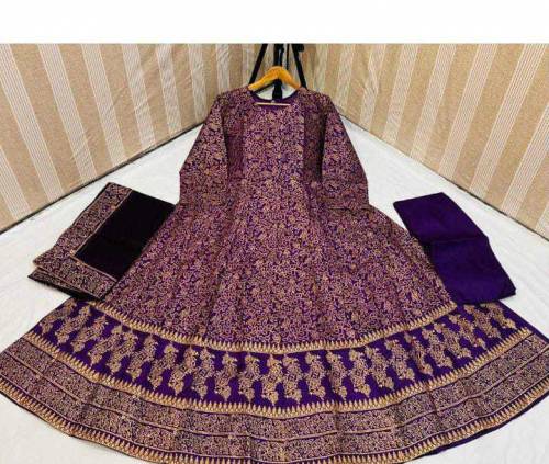 3 pcs women's stitched katan silk maxci 