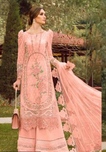 3 Pcs Womens Unstitched Dhanak Embroidered Suite