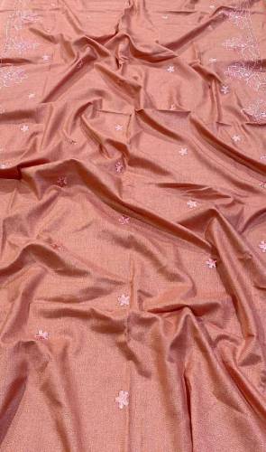 3 Pcs Womens Unstitched Dhanak Embroidered Suite