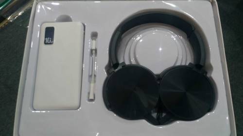 3 in 1 Package With Headset,Hf and Power bank