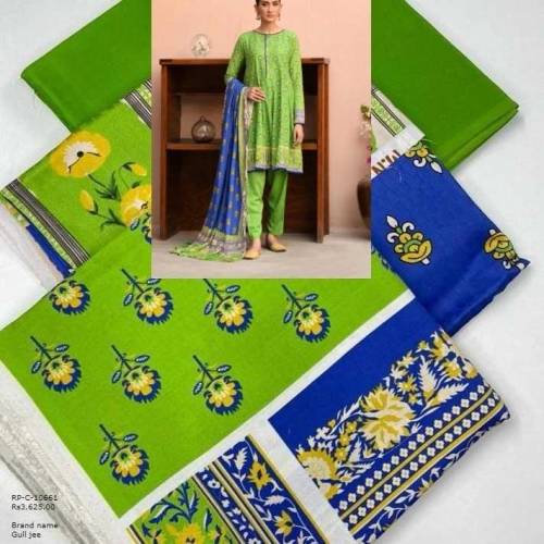 rangreza printed linen 3 piece