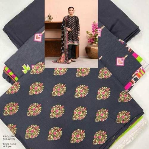 rangreza printed linen 3 piece