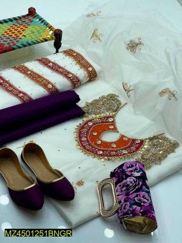 women's fancy suit with clutch and khussa 
