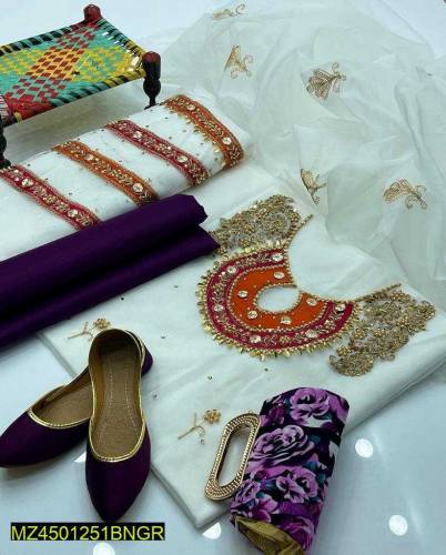 women's fancy suit with clutch and khussa 