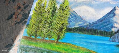 acrylic senery painting 